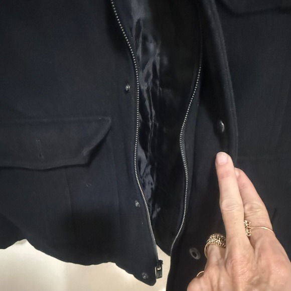 GUESS Mens Hooded Pea Coat Black Quilted Lining Utility Coat XL 111AB633 - Picture 12 of 16